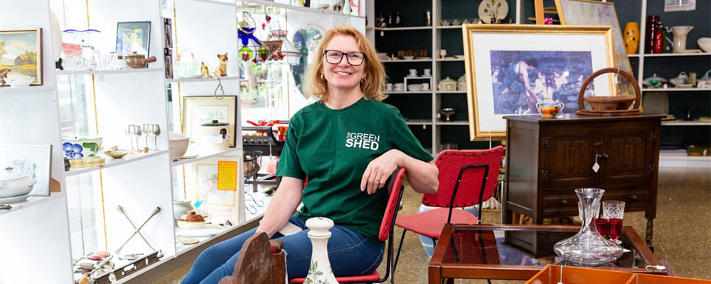 Green Shed co-founder Sandie Parkes at the Garema Place shop.