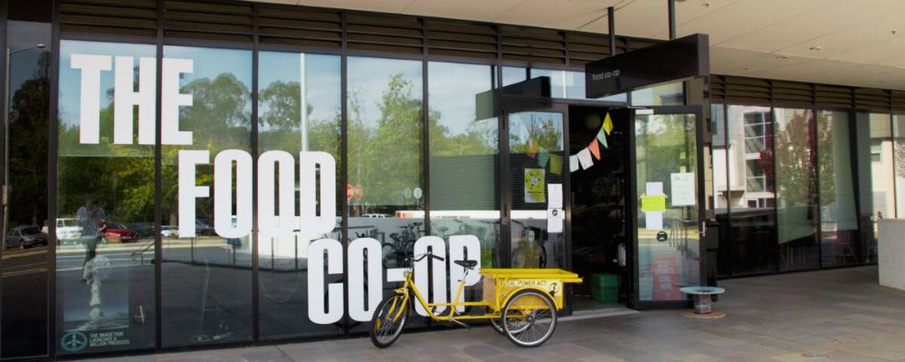 The exterior of The Food Co-op on the ANU campus in Canberra.