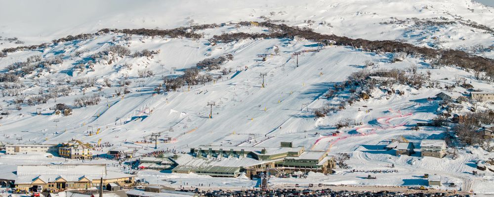 A view of the snow fields in New South Wales, Australia.