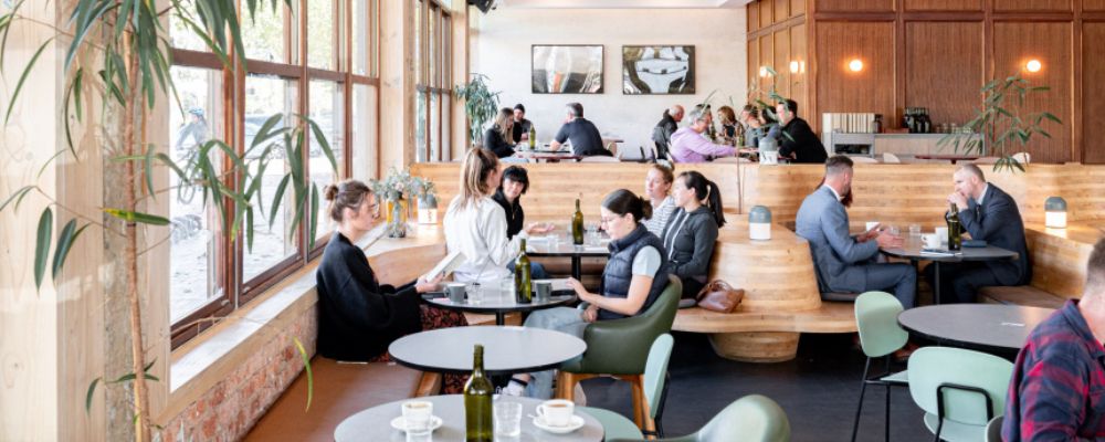 The interiors of Highroad Café in Dickson, Canberra.