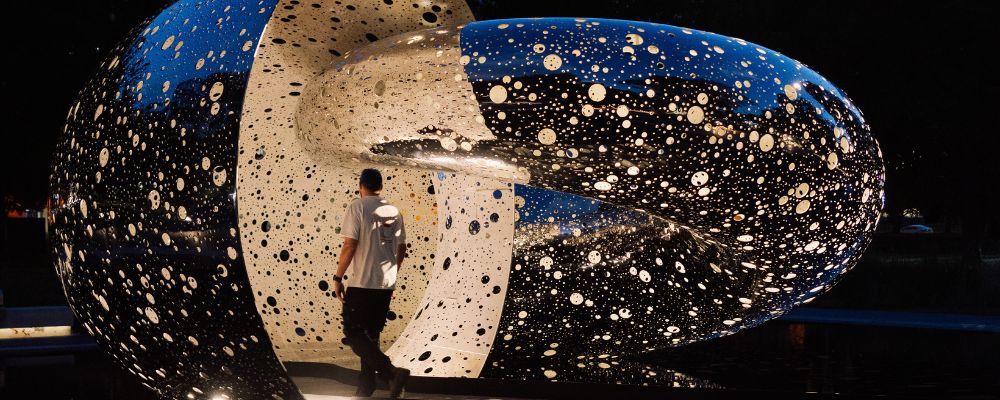 The Ouroboros public sculpture at the National Gallery of Australia in Canberra